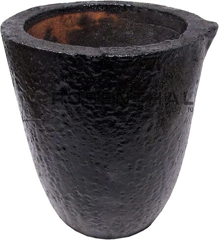 بوتقات من الطين والجرافيت الفاخر، كوب مسبك بلون اسود، شعلة لصب الذهب. رائعة أيضًا للفضة والنحاس والنحاس والالومنيوم (رقم 10) in Kuwait