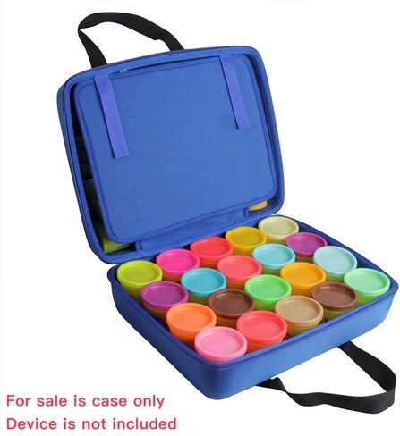 حقيبة سفر صلبة من Hermitshell لمركب تشكيل Play-Doh مكونة من 40 علبة من الألوان بوزن 3 أونصات (العلبة فقط) (أزرق) in Kuwait