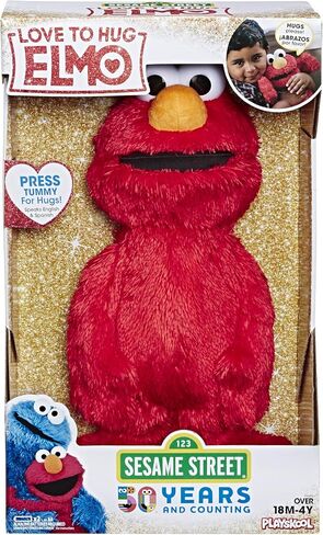 لعبة Sesame Street Love to Hug Elmo التي تتحدث وتغني وتعانق لعبة قطيفة مقاس 14 بوصة للأطفال الصغار بعمر 18 شهرًا فما فوق in Saudi Arabia