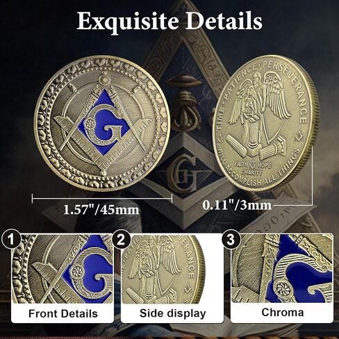 Masonic Challenge Coin Set Freemasons Auto Emblem United States Freemason Coin (Set of 9) in Kuwait