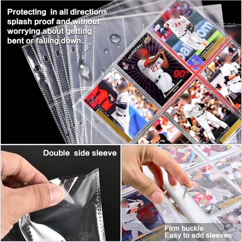 720 جيبًا لبطاقات البيسبول، صندوق تخزين متوافق مع بطاقات البيسبول Topps، ألبوم واقيات حافظة العرض لبطاقات كرة القدم، وبطاقات التداول، وحزم البطاقات الرياضية (الحافظة فقط) in Kuwait