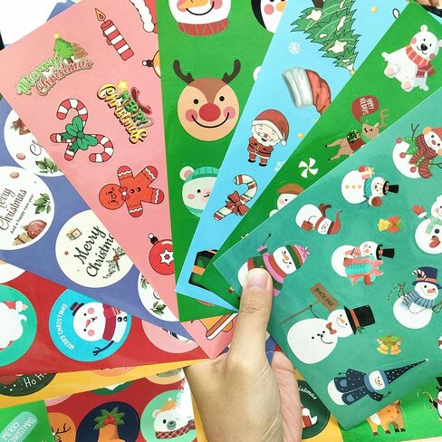 393PCS Christmas Stickers for Kids, Christmas Stickers, Holiday Stickers for Christmas Party Favors Gifts Decoration Stocking Stuffers Wrapping Paper Toddler in Kuwait