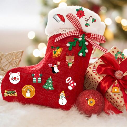 393PCS Christmas Stickers for Kids, Christmas Stickers, Holiday Stickers for Christmas Party Favors Gifts Decoration Stocking Stuffers Wrapping Paper Toddler in Kuwait