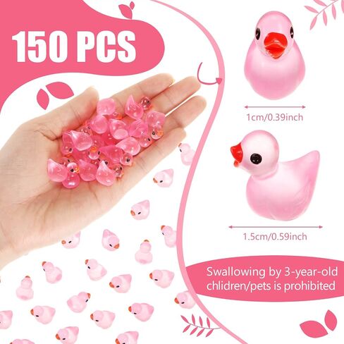 Tarpop 150 Pcs Luminous Tiny Ducks Miniature Duck Figures Micro Dollhouse Accessories Landscape Gardening Decoration Ornaments(Green) in Kuwait