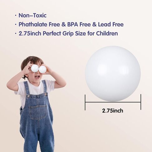 2.75 Inch Big Ball Pit Balls - Crush Proof Plastic Balls for Ball Pit Pack of 50pcs Set for Toddlers Ball Pool Playtent Tunnels with Reusable Storage Bag in Saudi Arabia