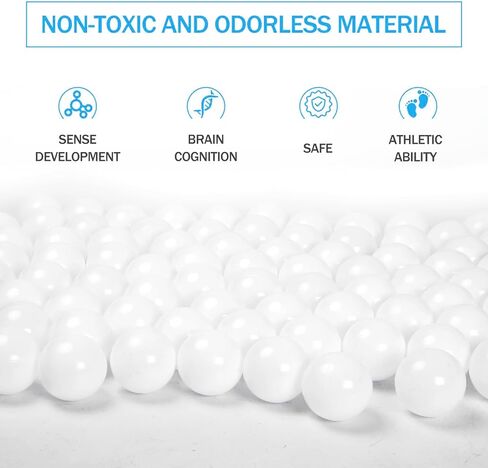 2.75 Inch Big Ball Pit Balls - Crush Proof Plastic Balls for Ball Pit Pack of 50pcs Set for Toddlers Ball Pool Playtent Tunnels with Reusable Storage Bag in Saudi Arabia