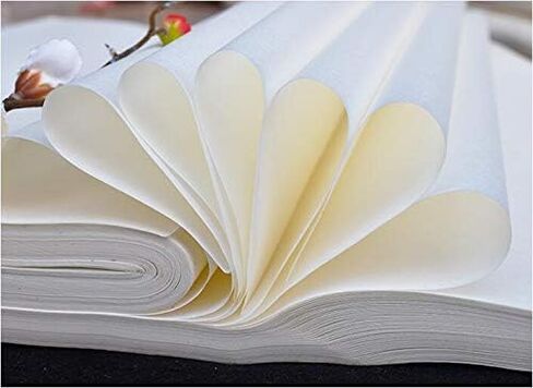 Tianjintang Handmade Chinese Blank Calligraphy Ink Writing Painting Raw Xuan Paper Sheets Sheng Xuan 生宣 34 x69 cm/ 13.4 x 27.2in 100 Sheets in Kuwait