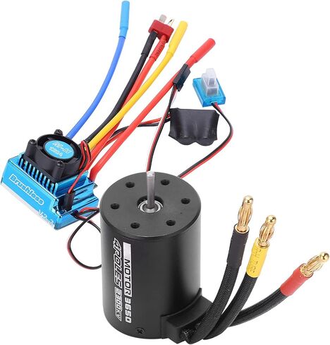 Dilwe 3650 2300KV Brushless Motor and ESC, 4‑Pole 12‑Slot High Torque Motor +Waterproof 120A Durable Brushless ESC Kit for 1/10 Brushless Cars Multiple Installation Systems of M3 Screws in Saudi Arabia