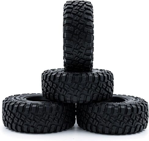 Sbonxond 1/10 RC إطارات مطاطية للسيارة الزاحفة 117 * 47 مم 1.9 بوصة إطار عجلة لـ 1:10 العربة المتسلقة للصخور المحورية SCX10 II 90046 AXI03007 تراكساس TRX-4 RBX10 4 قطع in Kuwait