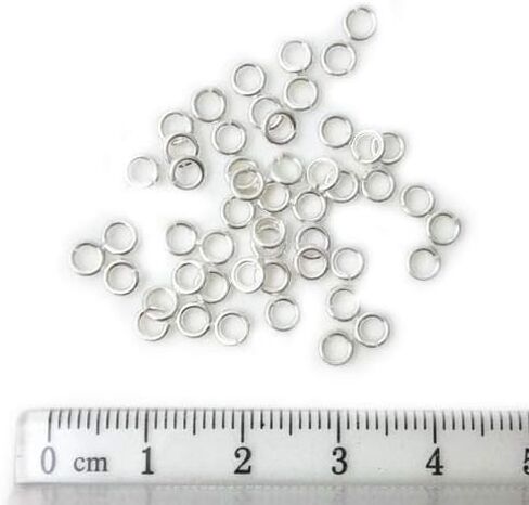 Sterling Silver Open Jump Rings 4mm 20 Gauge (50 Rings) from CraftWire in Saudi Arabia