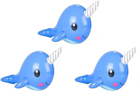 هابي ديالز ~ مجموعة من 3 قطع - منفوخة NARWHAL - لعبة قابلة للنفخ - 61 سم in Saudi Arabia
