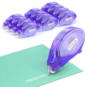 ATack Double Sided Tape Adhesive Runner Roller, 0.3-inch by 360-Inch, 4-Pack, Permanent Double-Sided Adhesive Tape Dispenser for Scrapbooking, Card Making and Crafts | Acid-Free and Archival-Safe in Kuwait