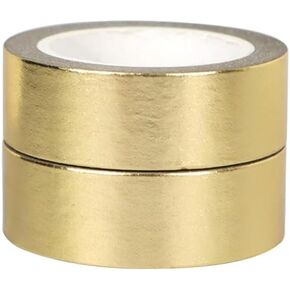 AxeWoodz 3 Rolls Gold Foil Washi Tape Set DIY Craft Decorative Metallic Washi Tape Graphic Art Paper Masking Tapes Self Adhesive Washi Sticky Tape for Gift Wrapping (3 Rolls, Gold) in Kuwait