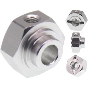 RCATM 4 قطعة وسادة عجلة RC 12 مم مجمع محور محرك سداسي لـ 1/10 محوري الشبح 90018 90020 RR10 90048 90053 90056 RC الزاحف جزء من سبائك الألومنيوم (فضي) in Kuwait