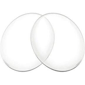 Glass Cabochons, 100 PCS Clear Flat Back Oval 18mm X 25mm for Photo Pendant, Craft Jewelry Making Oval Cabochon with Flat Backs Glass Dome Tiles Clear Cameo Pendants and Earrings