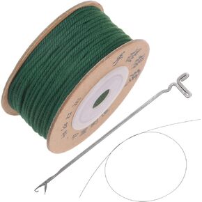 uxcell Macrame Cord Kit 1mm x 32Yards, Crochet and Wire Lead, Cotton Rope, Macrame Supplies for Wall Hanging, Plant Hanger, Bohemian Decorative Project, Dark Brown