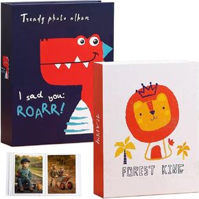 Photo Album 4x6 2 Pack, Small Photo Albums 4x6 100 Photos,Baby Photo Albums Top Loader,Kids Photo Albums for Birthday Christmas Family Wedding Baby Children-Mix -1