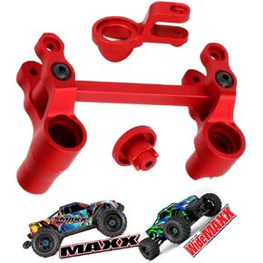 RC Upgrades Part Steering Bellcranks for 1/10 WideMaxx Maxx,Aluminum Servo Saver Draglink Hops Up Set for RC Model #89086-4,#89076-4,Replace #8946,Navy Blue