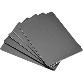 uxcell Blank Metal Card 66x45x1mm Anodized Aluminum Plate for DIY Laser Printing Engraving Black 5 Pcs
