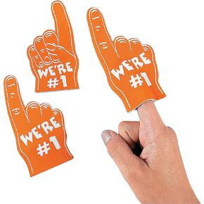 Fun Express - Orange Mini Foam Fingers - Toys - Value Toys - Misc Value Toys - 12 Pieces in Saudi Arabia