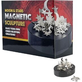 The Dreidel Company Magnetic Sculpture Building Blocks, Create Your Own Masterpiece, Development and Stress Relief, 3.5" Inch (Moon & Stars)