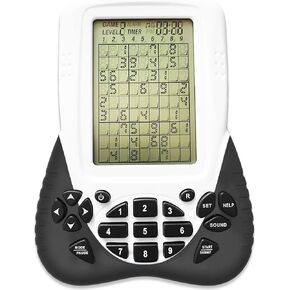 Sudoku Electronic Brain Games Console for Kids Aldults Elderly with Two Million 9×9's Puzzles from Easy to Hard 3.5 Inches Eye Protection Screen (Black)