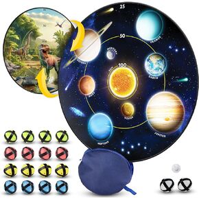National Geographic Dart Board for Kids - Dart Ball Game Set with Lightweight 28" Reversible Dartboard and Sticky Balls in 4 Colors, Indoor Games for Kids, Kids Darts Game, Kids Dart Board