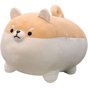 Shiba Inu Dog Plush Pillow Corgi Shiba Inu Stuffed Animal Toy Soft Shiba Inu Plushie Hugging Pillow Toy Gifts for Valentine,Christmas (Brown, 19.6 inch)