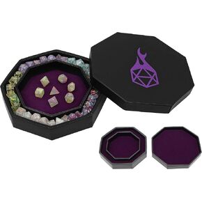 Forged Dice Co. Dice Tray Arena Rolling Tray and Storage Compatible with Any dice Game, D&D and RPG Gaming (Pink)