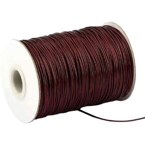 1mm 175 Yards Waxed Cord for Jewelry Making,Black Polyester Beading Thread for Braiding Bracelets and Necklaces Crafts
