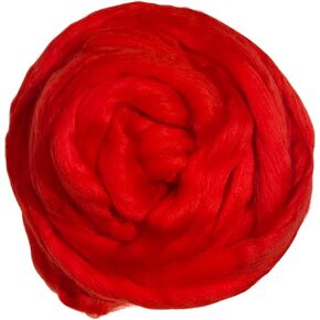 Happy Classy 1 أونصة / 28.34 جرامًا من الصوف الممشط المصبوغ الطبيعي الفاخر باللون الأحمر الفاتح in Kuwait