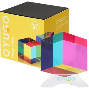 QYUGO Acrylic Magic Cube(50mm) Hyper Cube - Nice Cube for Color Recognition-Start Your Creative Journey and Get Inspired from The Infinite Colors- Physics Fun Toys - The Cube Everyone is Seeking in Saudi Arabia