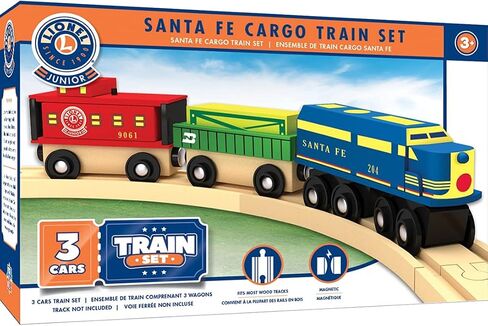 MasterPieces Wood Train Sets - Lionel Santa Fe Cargo 3 Piece Train Set - Officially Licensed Toddler & Kids Toy in Saudi Arabia