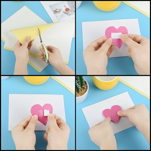 10 Sheets Double Sided Adhesive Tape, A4 Size Clear Arts Craft DIY Strong Sticky Arbitrary Cut Tape for Card Making,Home Decorative Or Office Supplies in Kuwait