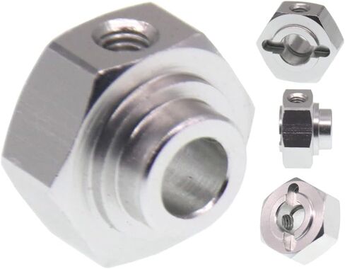 RCATM 4 قطعة وسادة عجلة RC 12 مم مجمع محور محرك سداسي لـ 1/10 محوري الشبح 90018 90020 RR10 90048 90053 90056 RC الزاحف جزء من سبائك الألومنيوم (فضي) in Kuwait