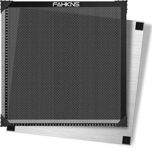 FAHKNS Honeycomb Working Table, 17.32"x17.32"x0.87 Honeycomb Laser Bed for Most Laser Engravers, for Fast Heat Dissipation and Table-Protecting with Aluminum Plate in Kuwait
