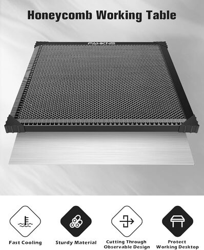 FAHKNS Honeycomb Working Table, 17.32"x17.32"x0.87 Honeycomb Laser Bed for Most Laser Engravers, for Fast Heat Dissipation and Table-Protecting with Aluminum Plate in Kuwait