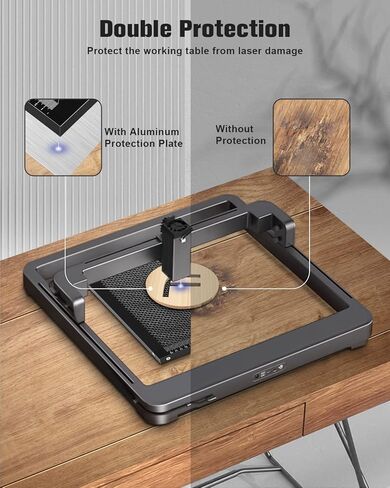 FAHKNS Honeycomb Working Table, 17.32"x17.32"x0.87 Honeycomb Laser Bed for Most Laser Engravers, for Fast Heat Dissipation and Table-Protecting with Aluminum Plate in Kuwait