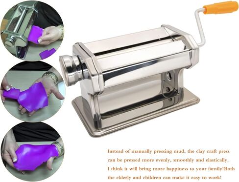 ماكينة لف صلصال البوليمر، الة ضغط الصلصال، الة تكييف الصلصال، الة دوارة صلصال، خلط الوان مزج بدون مجهود، بكرة بعرض 15 سم رفيعة 1 الى 3 ملم، 6 خيارات للسمك in Kuwait