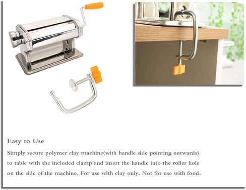 ماكينة لف صلصال البوليمر، الة ضغط الصلصال، الة تكييف الصلصال، الة دوارة صلصال، خلط الوان مزج بدون مجهود، بكرة بعرض 15 سم رفيعة 1 الى 3 ملم، 6 خيارات للسمك in Kuwait