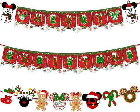 زينة عيد الميلاد الماوس، لافتة عيد ميلاد سعيد وإكليل عيد الميلاد، لافتة عيد الميلاد لديكورات حفلات عطلة الشتاء، وديكورات حفلات عيد الميلاد للأولاد والبنات in Kuwait