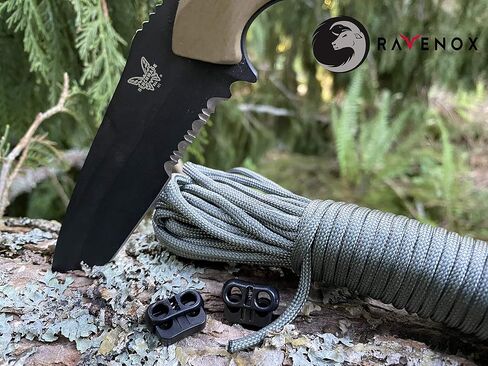 Ravenox Dual Circle Cord Lock | Cord Stops for Drawstrings, Rope | Dual Lock for 1/4-Inch | Shoe Lace Locks and Cord Stops for String, Twine, Bags | Cord Lock for Multi-Purpose Outdoor Use in Saudi Arabia