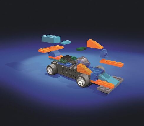 كاريرا اذهب !!! مجموعة ألعاب سباق السيارات ذات فتحة تعمل بالطاقة الكهربائية من Build 'N Race للأطفال لبنات البناء مجموعة مسار السباق بمقياس 1:43، مجموعة السباق 6.9 in Saudi Arabia