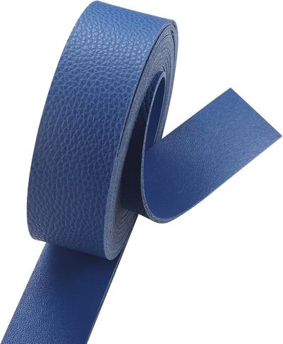 حزام جلدي مزدوج الجوانب من YOPITER بعرض 2.54 سم وطول 100 بوصة، شرائط حزام جلدية ناعمة مناسبة جدًا لأطواق الحيوانات الأليفة، وحبال الجر، وأشرطة الساعات الجلدية للمشاريع اليدوية DIY (أزرق) in Saudi Arabia