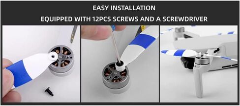 16Pcs Mavic Mini Propellers Accessories Compatible with DJI Mavic Mini Drone Replacement Low-Noise and Quick-Release Propeller in Kuwait