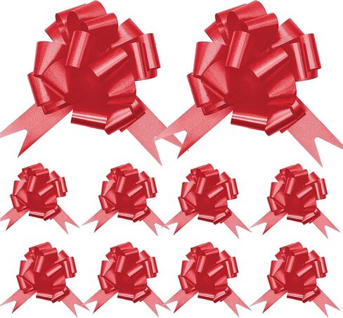 10 قطع من أشرطة سحب إيموون، شريط 11.43 سم، أقواس سحب لتغليف الهدايا - مثالية لحفلات الزفاف وأعياد الميلاد واحتفالات الذكرى السنوية، أضف لمسة من الأناقة إلى هداياك مع in Kuwait