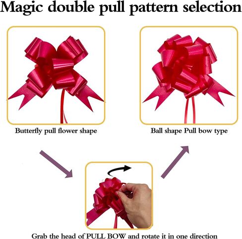 10 قطع من أشرطة سحب إيموون، شريط 11.43 سم، أقواس سحب لتغليف الهدايا - مثالية لحفلات الزفاف وأعياد الميلاد واحتفالات الذكرى السنوية، أضف لمسة من الأناقة إلى هداياك مع in Kuwait