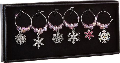 مجموعة قلادات مع حلية زجاجية لعيد الميلاد مختلطة من سورتز مع علبة من 6 قطع in Kuwait