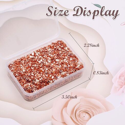 Crushed Glass Craft Glitter for Resin, Irregular Metallic Crystal Chips Sprinkles Chunky Glitter Shiny Nail Sequins Flakes for Nail Art DIY Jewelry Making Decoration Vase Filler (2-4 mm) in Kuwait