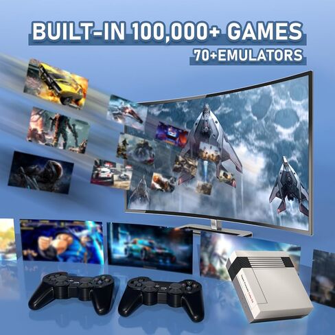 وحدة تحكم ألعاب ريترو بلاي - Super Console Cube X3 أكثر من 100,000 لعبة فيديو، وحدة تحكم محاكي متوافقة مع أكثر من 70 محاكيًا، Emuelec4.5/Android9.0/CoreE 3 في 1، دعم 4K UHD، وحدة تحكم ألعاب فيديو التوصيل والتشغيل in Kuwait